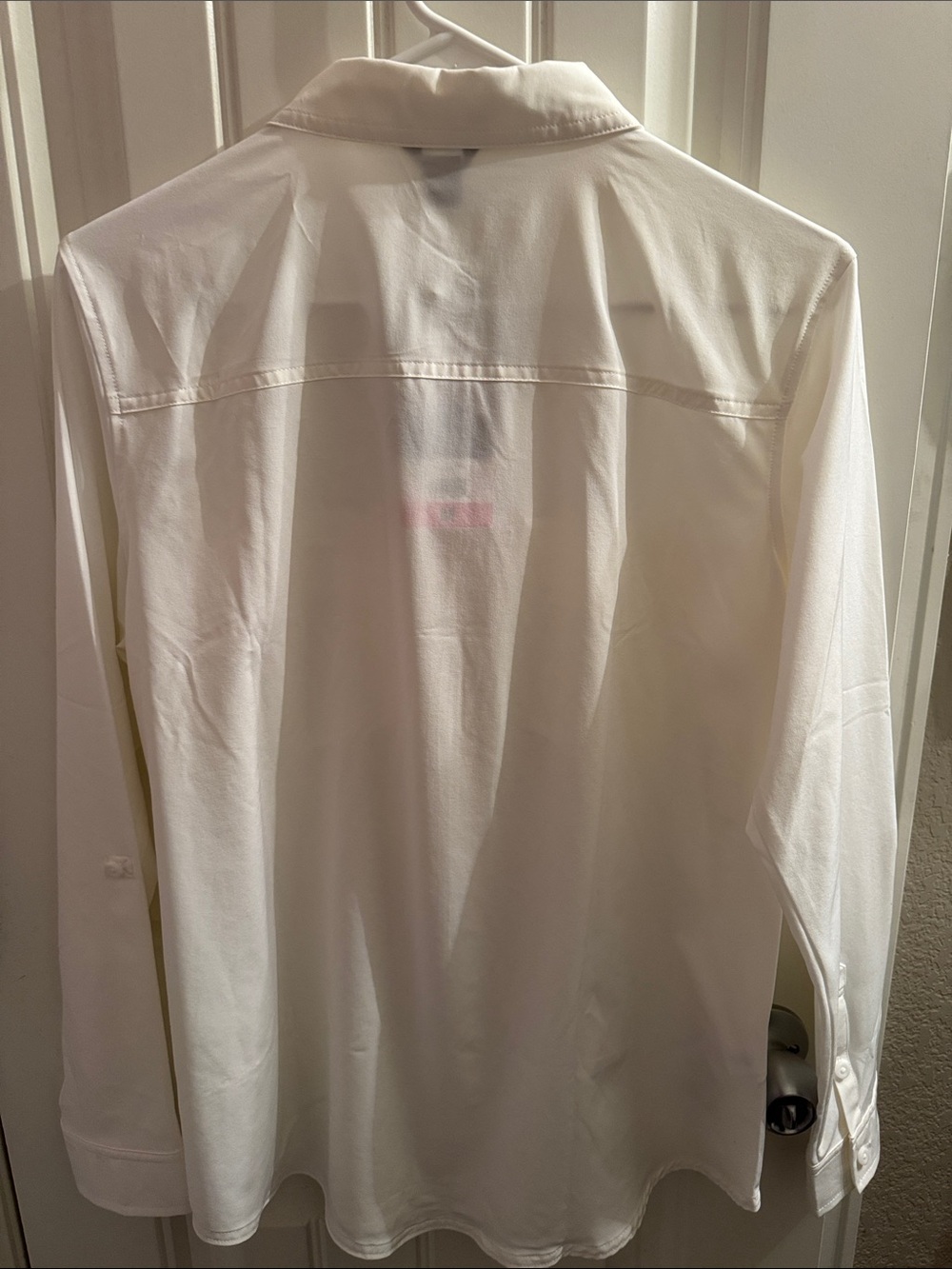 Eddie Bauer White Long-Sleeve Button Front Blouse - Picture 2 of 3